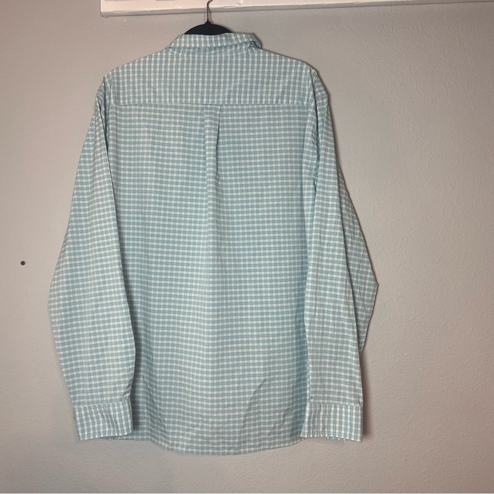 Vineyard Vines Performance Button Down Shirt Mens Size XL Blue White Plaid - Picture 5 of 8